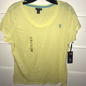 U.S Polo Assn. yellow tee shirt